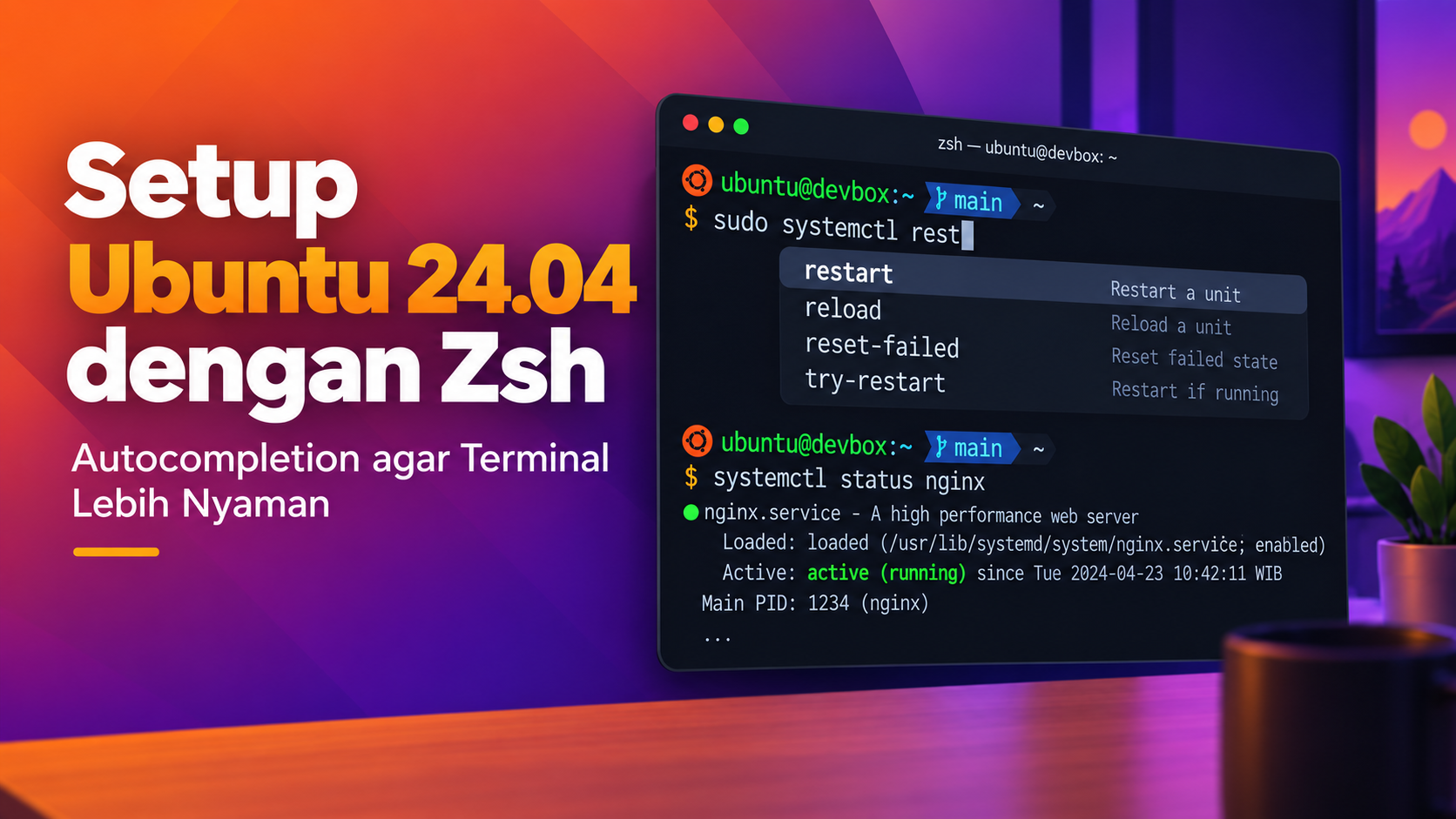 Setup Ubuntu 24.04 dengan Zsh dan Autocompletion agar Terminal Lebih Nyaman